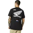 POLERA FOX MANGA CORTA HONDA WING PREMIUM NEGRO