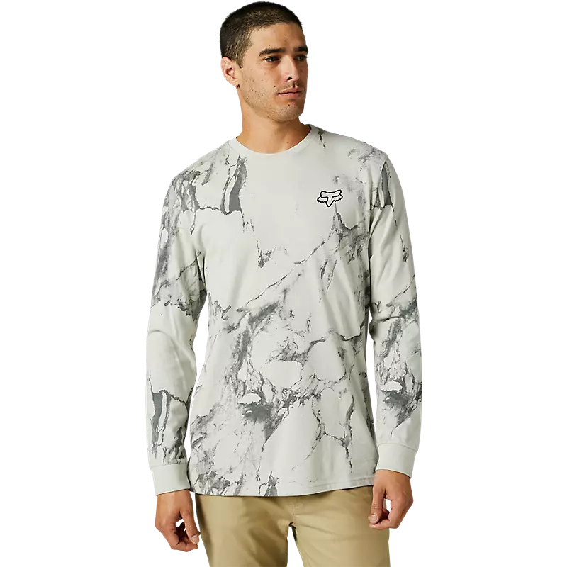 POLERA FOX MANGA LARGA KARRERA PREMIUM GRIS L