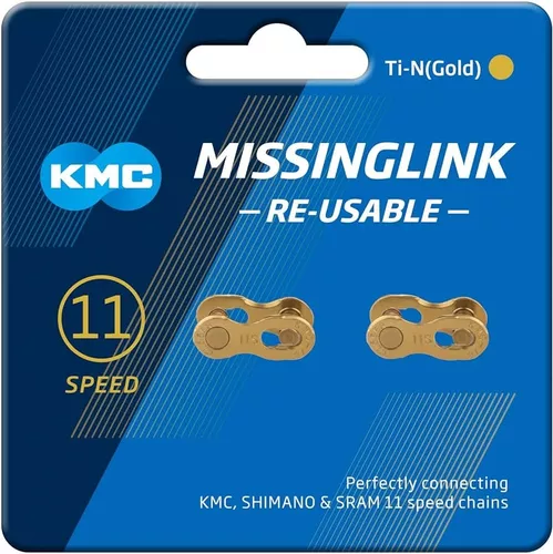 Coneccion Cadena KMC 11 Speed TI Gold 2 Pcs (Missing Link)