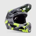 CASCO BICICLETA NEW RAMPAGE GRIS/AMARILLO CAMO FOX