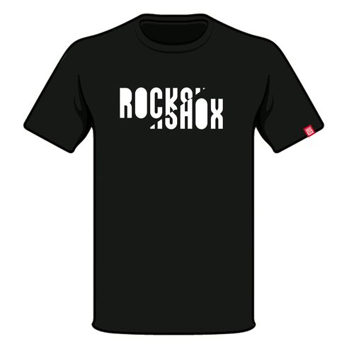 Polera RockShox Negro Logo Blanco Talla S