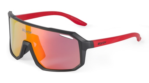 [LG32] Lentes de sol Marco Rojo con negro y mica naranja