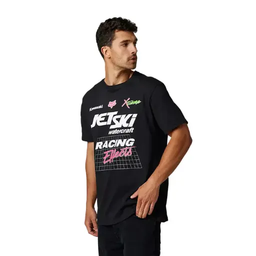 [26946-001-L] POLERA Fox MANGA CORTA WET N WILD NEGRO L