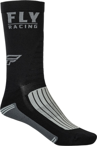 [350-0561L] FACTORY RIDER SOCKS BLACK/GREY LG/XL LG/XL