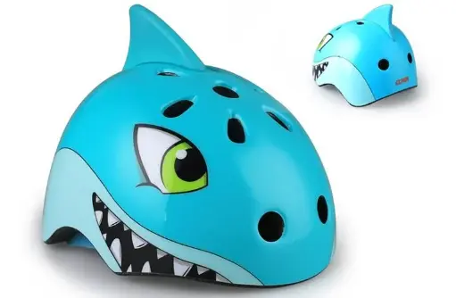 [C4166] Set Casco Kidzano Shark Niño + Rodilleras y coderas